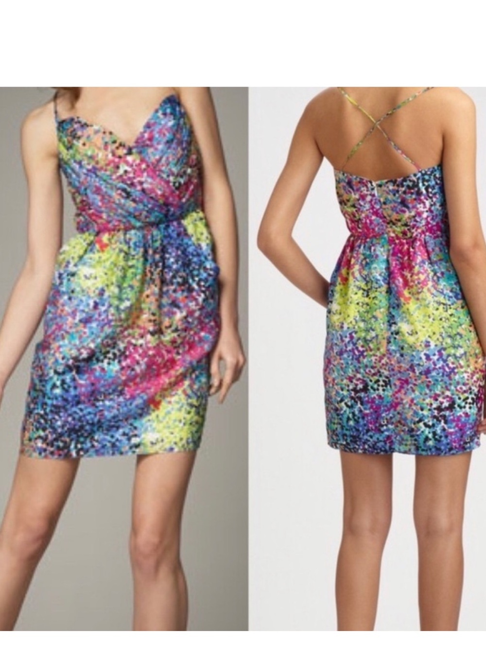 Shoshanna Mia Confetti Silk Dress
